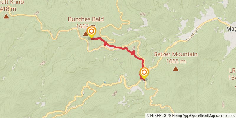 Mountains-to-Sea Trail stage 4 Map