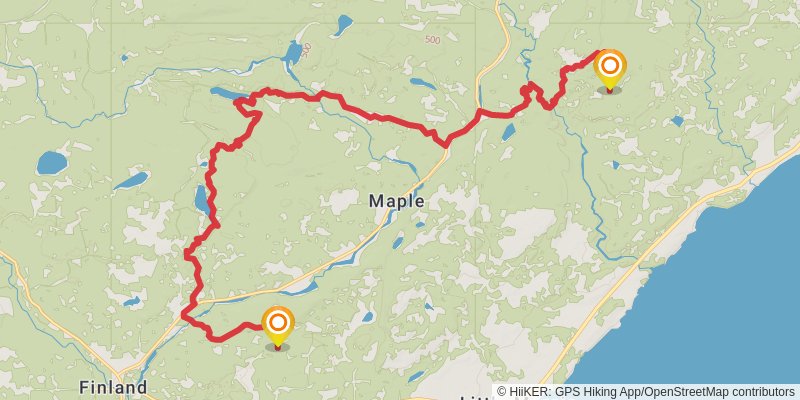 Superior Hiking Trail stage 12 Map