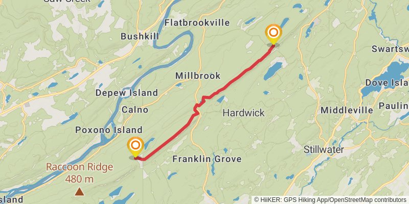 Appalachian Trail Section Hike - High Point To Fox Gap stage 3 Map