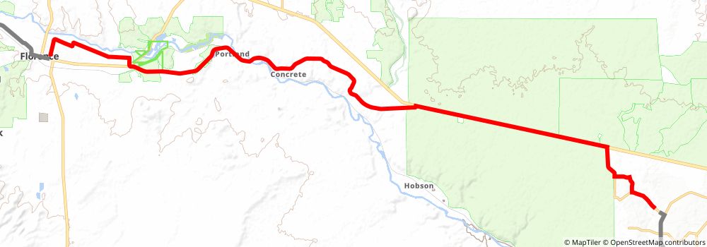 American Discovery Trail South Route stage 220 Map