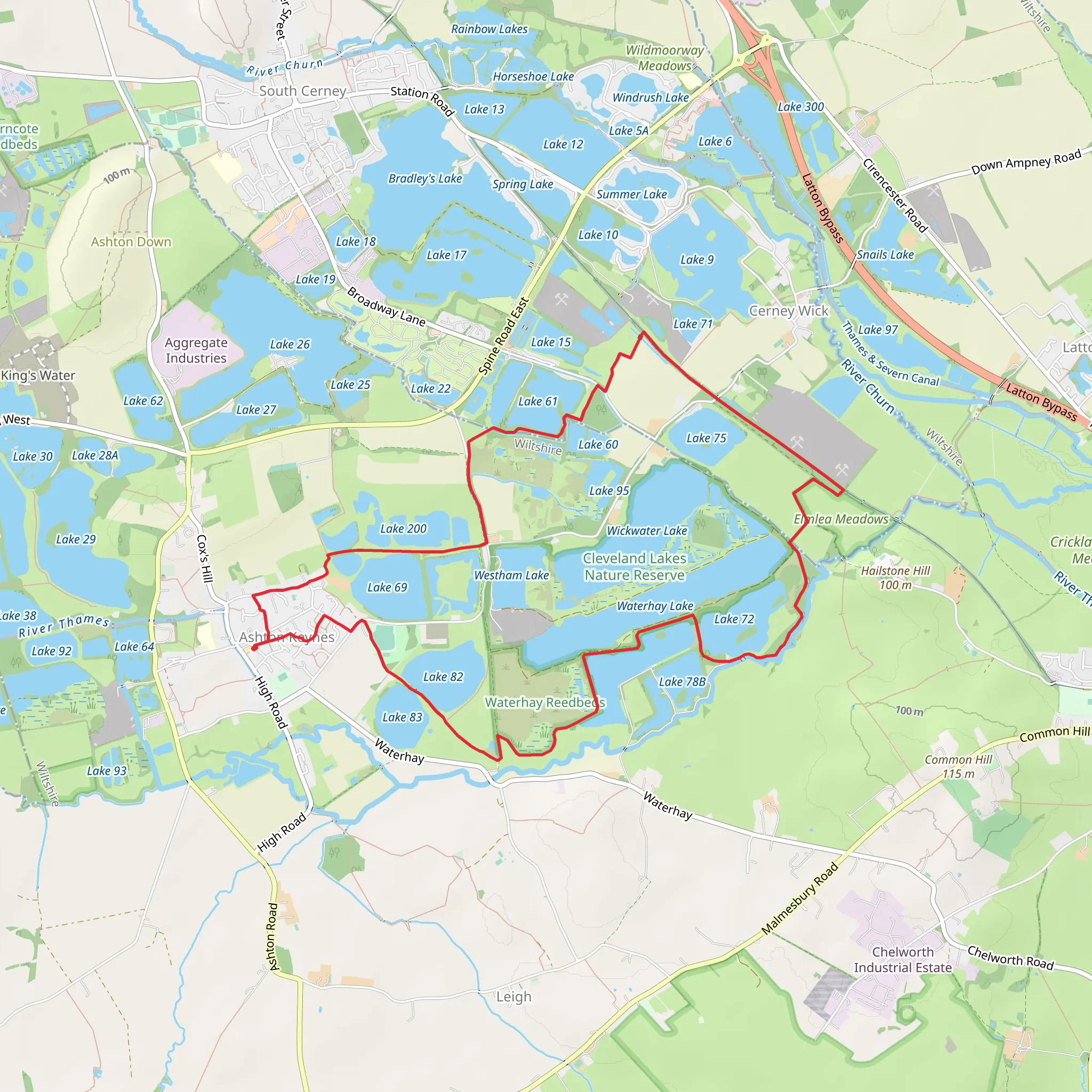 Manorbrook Lake and Lake 69 Loop mobile static map
