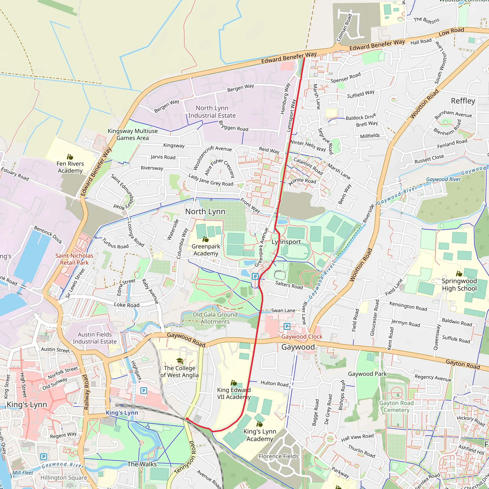 Sandringham Railway Path mobile static map