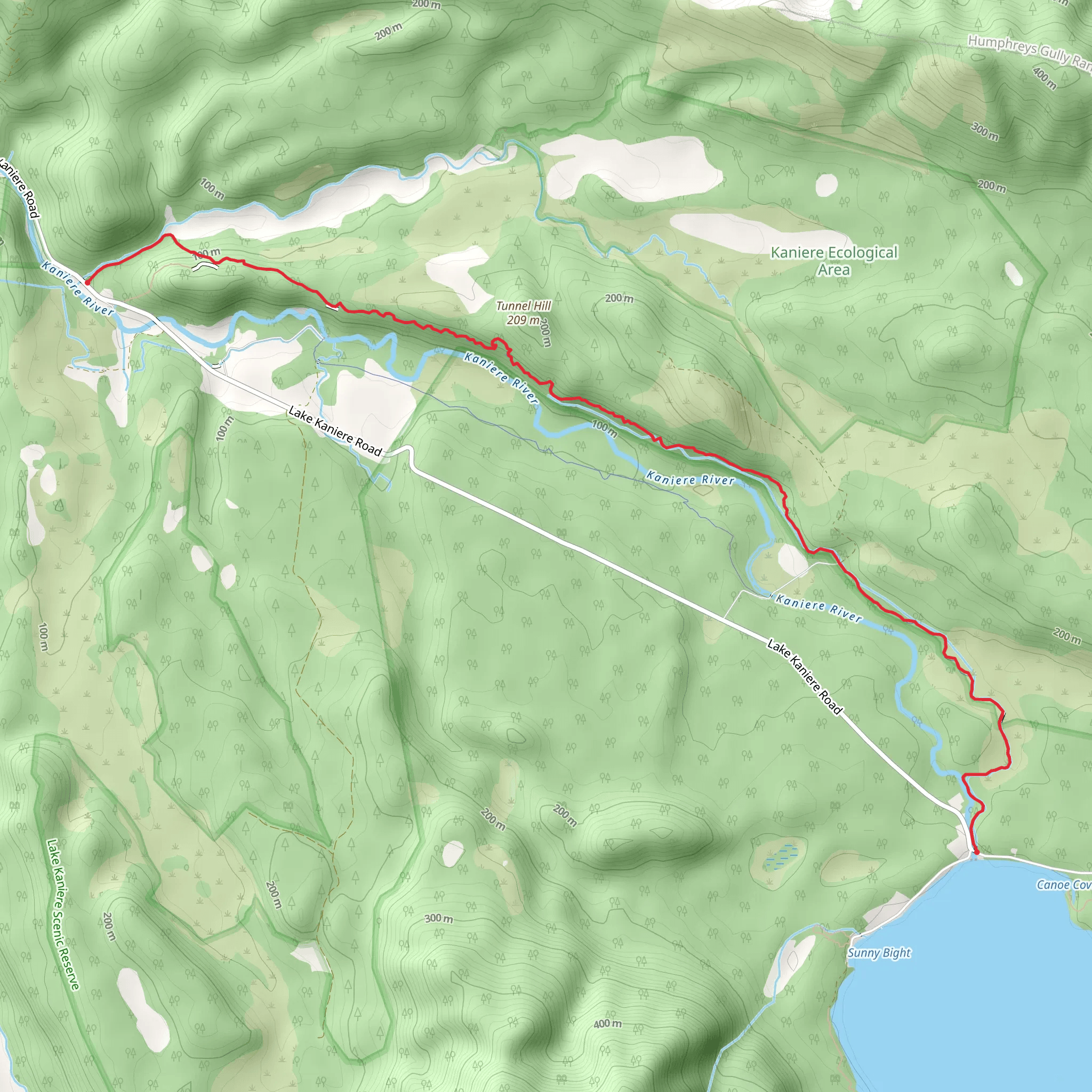 Kaniere Water Race Walkway mobile static map