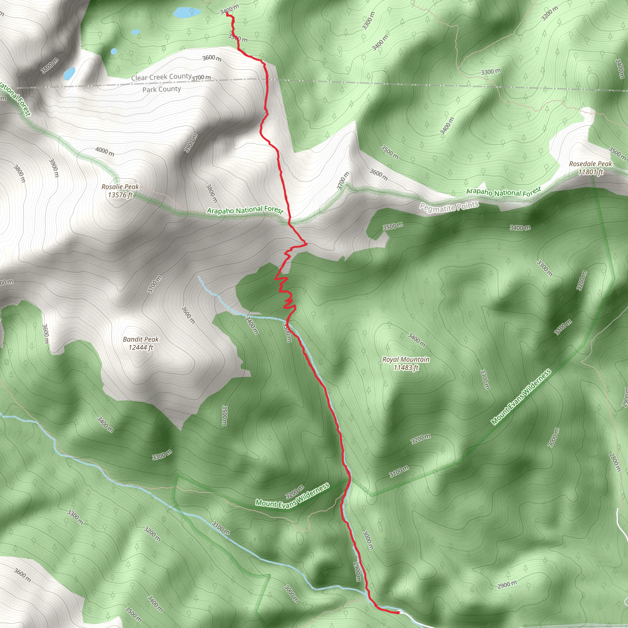 Beartrack Lakes mobile static map