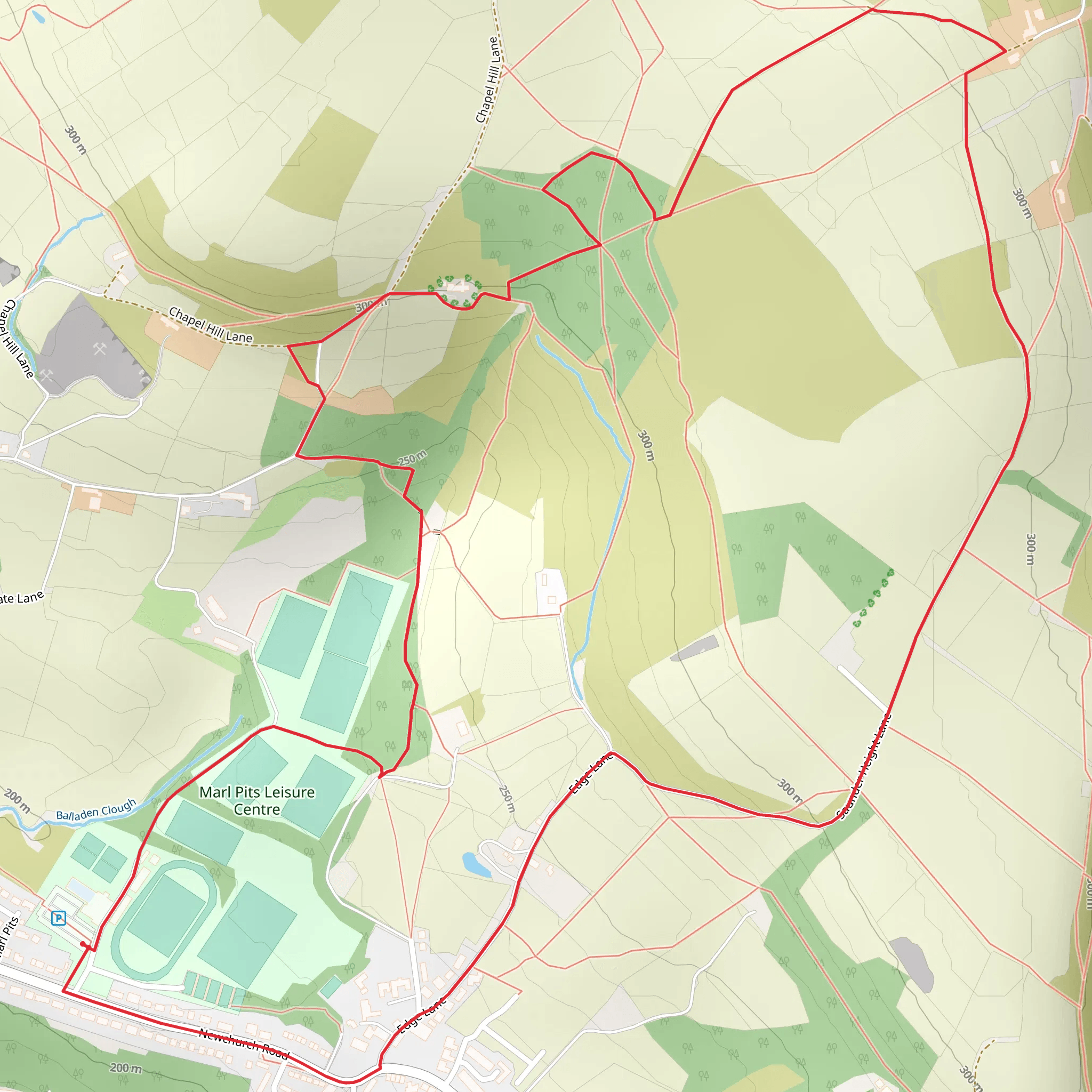Marl Pits Leisure Loop mobile static map
