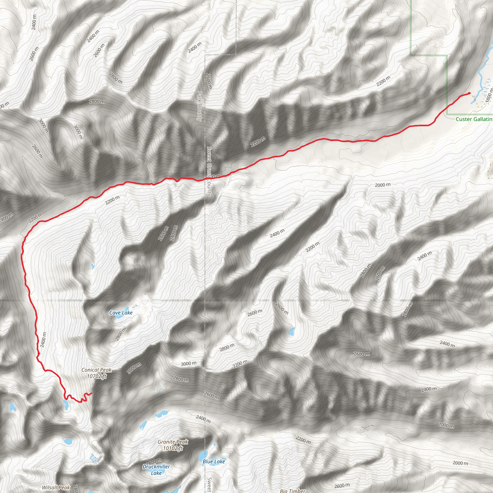 Sweet Grass Trail mobile static map