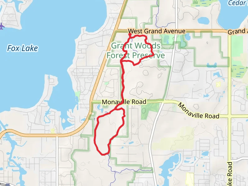 Grant Woods Forest Preserve Loop