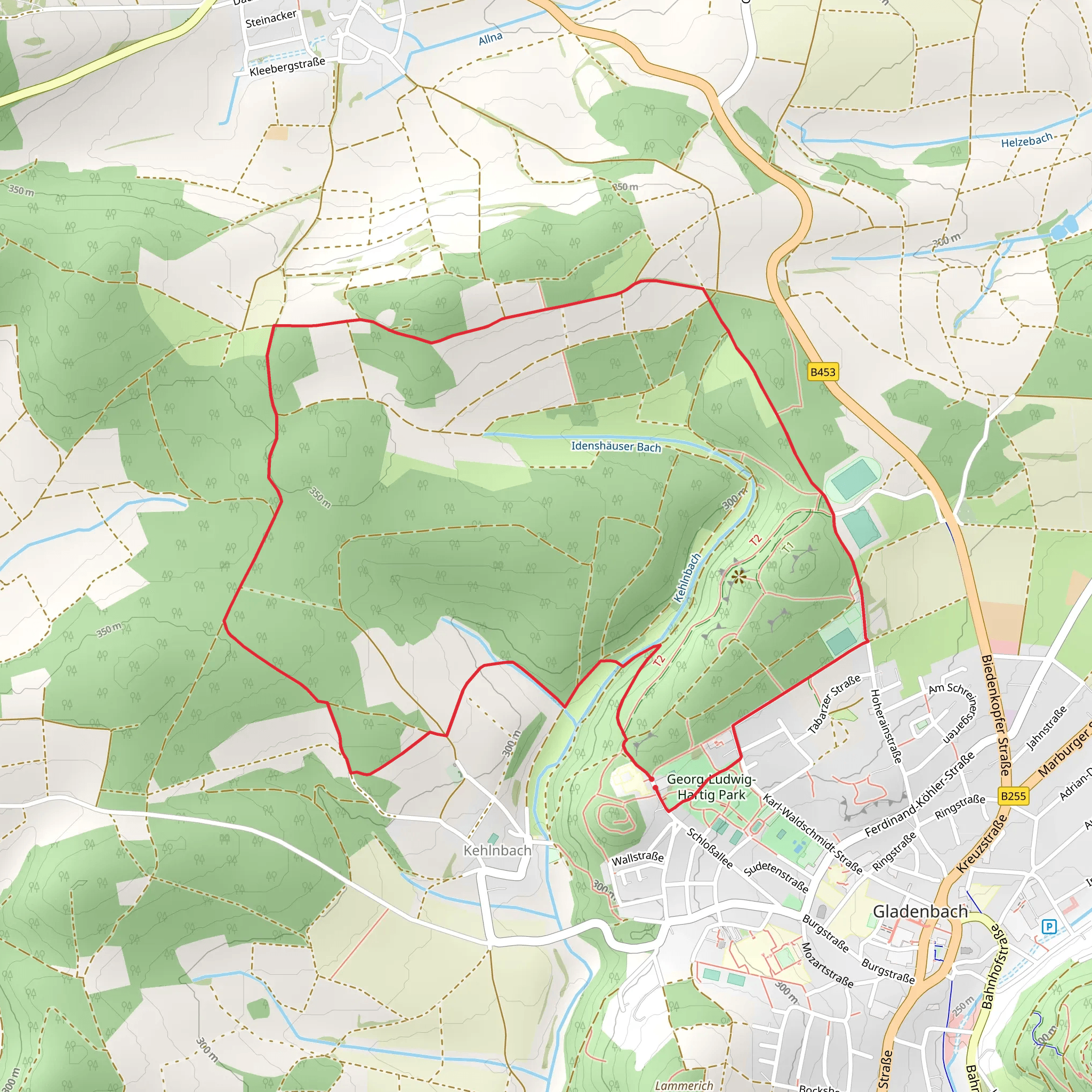 Strumpfweg and Sebastian Kneipp Weg mobile static map