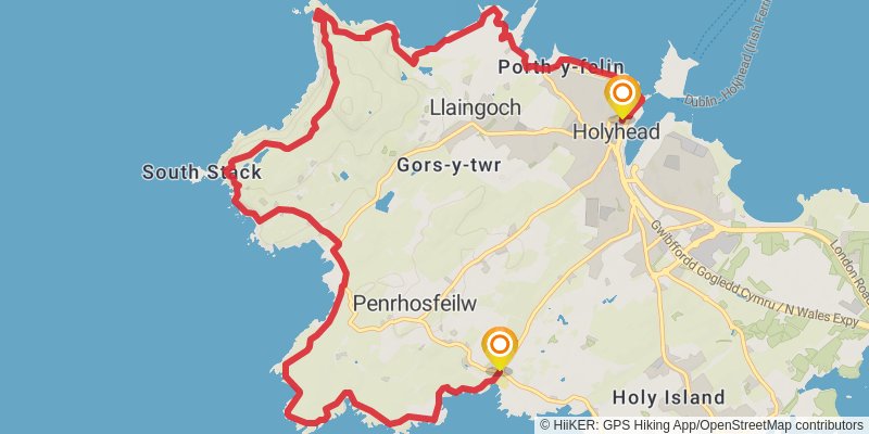 Anglesey Coastal Path stage 11 Map
