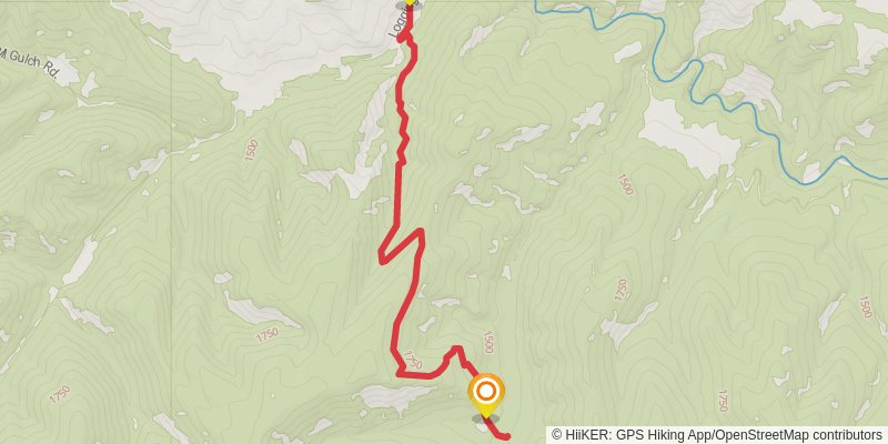 Tobins Gulch Trail stage 2 Map