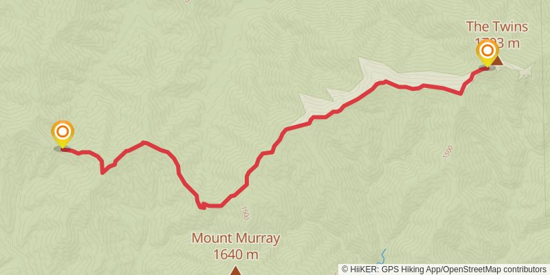 Australian Alps Walking Track stage 15 Map