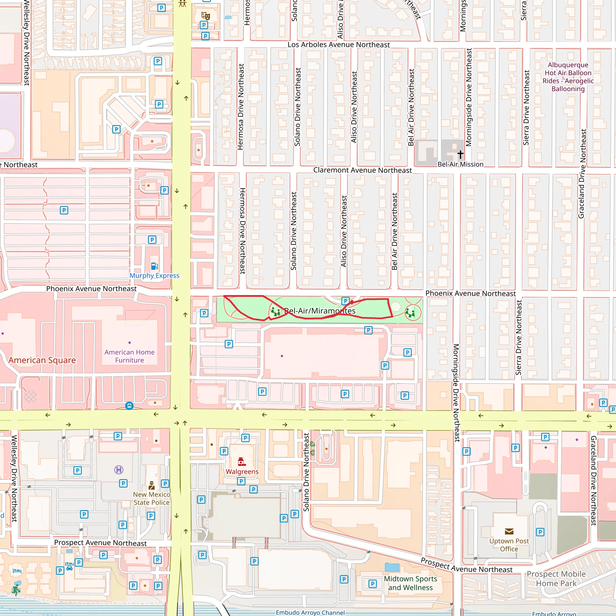 Bel Air Loop mobile static map