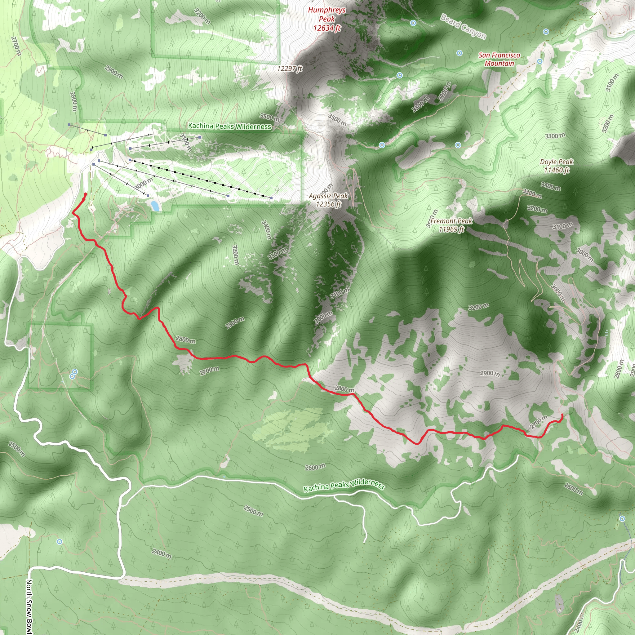 Kachina Trail mobile static map
