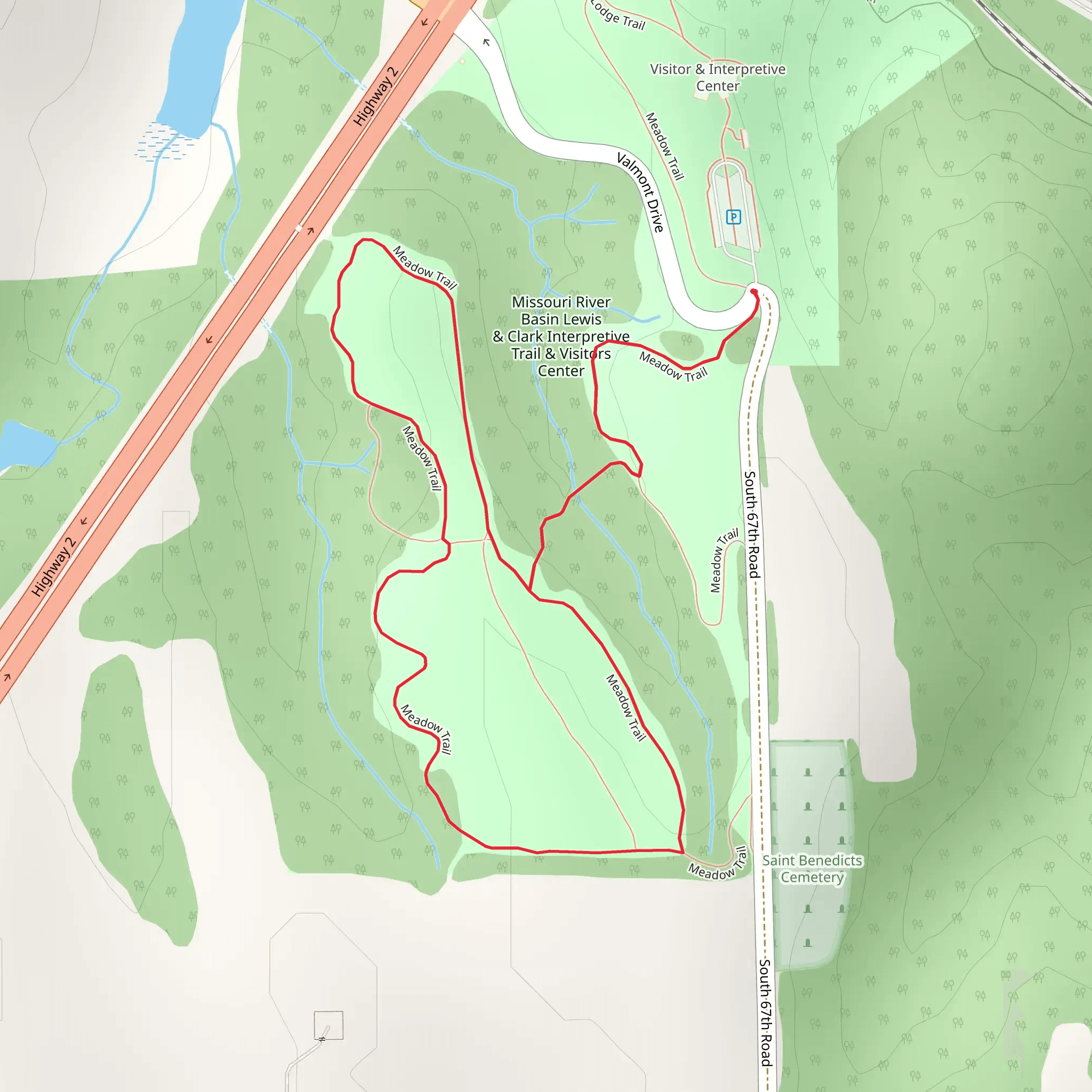 Meadow Loop Trail mobile static map