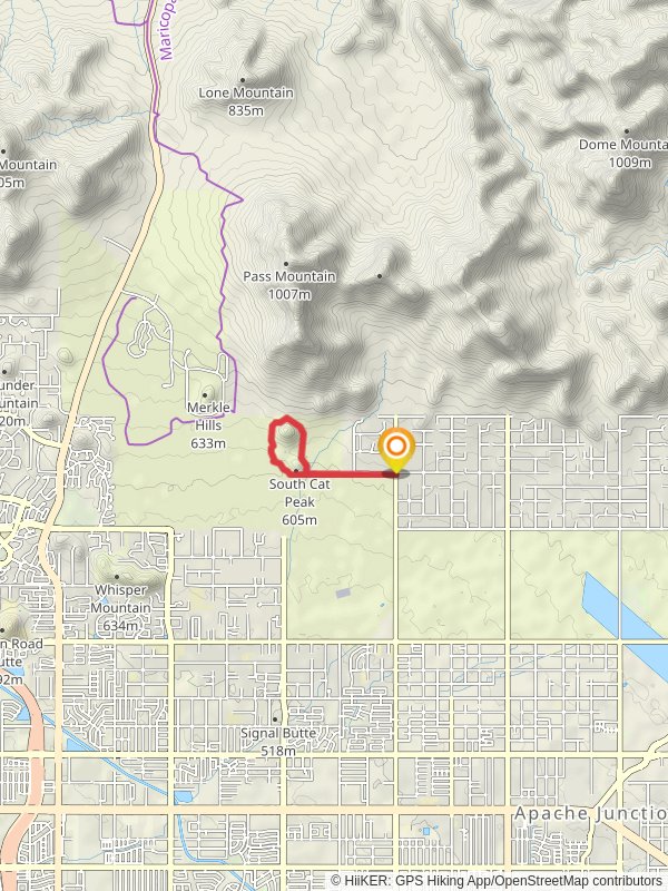 Cat's Peaks Loop via Meridian Trail