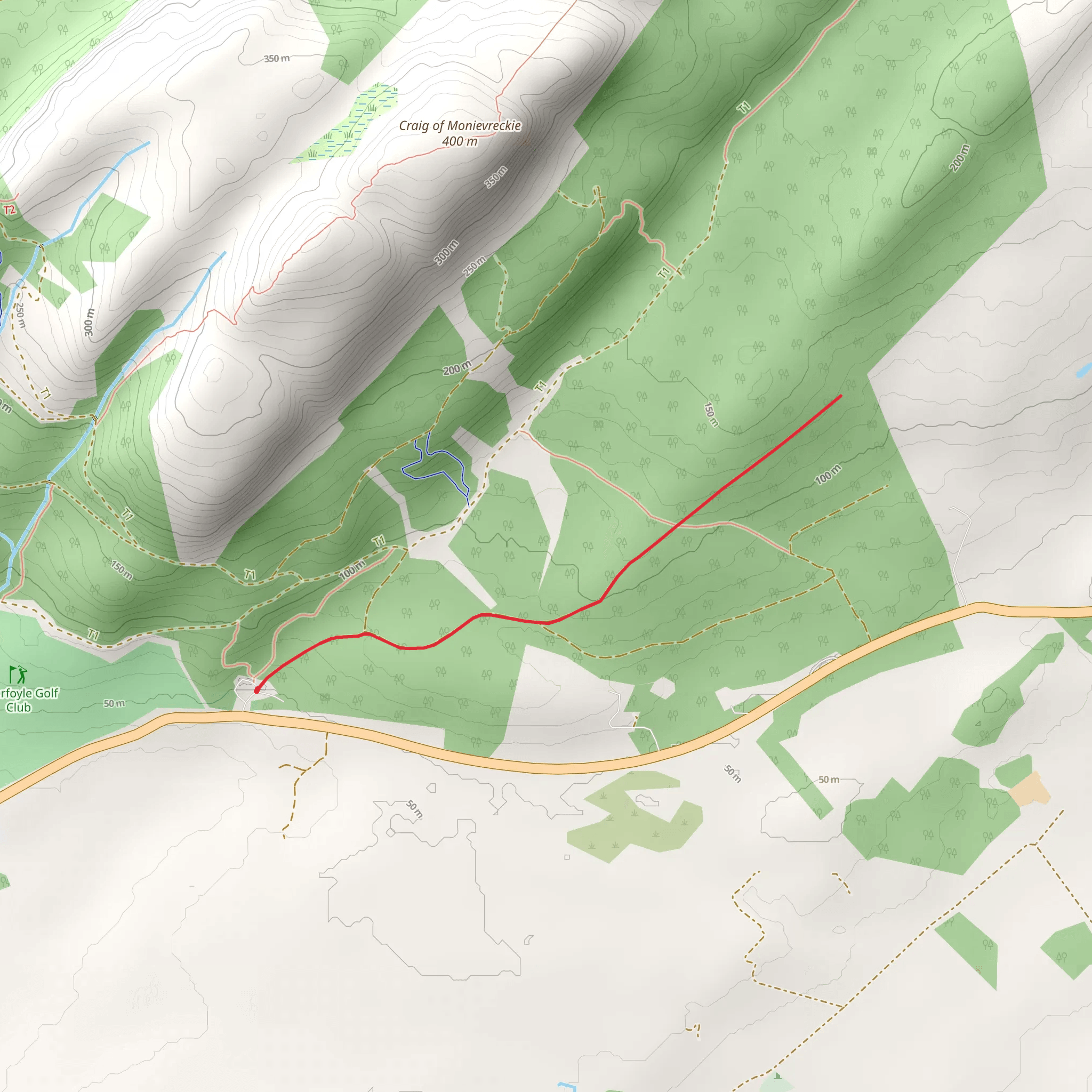 Stonefields Trail from Braeval mobile static map
