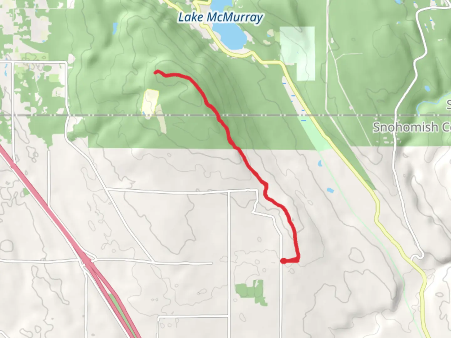 An image depicting the trail Monument Lookout Out and Back and its surrounding area.