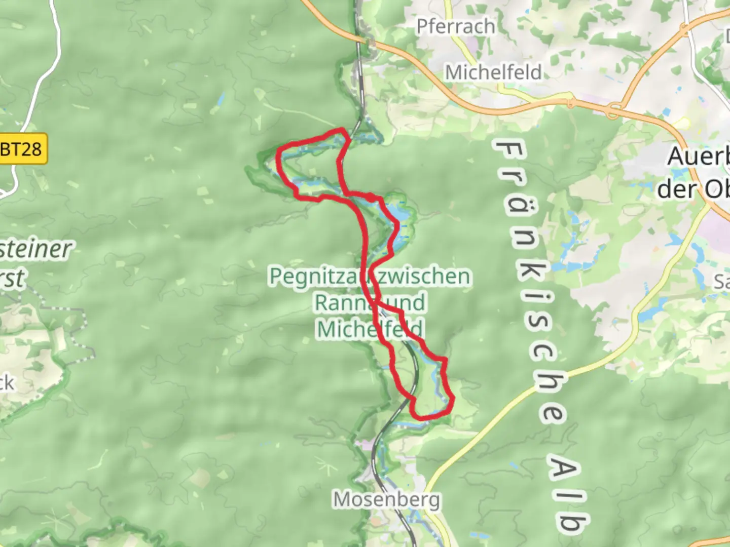 An image depicting the trail Oberer Kammerweiher and Unterer Kammerweiher via Forellenstraße and its surrounding area.