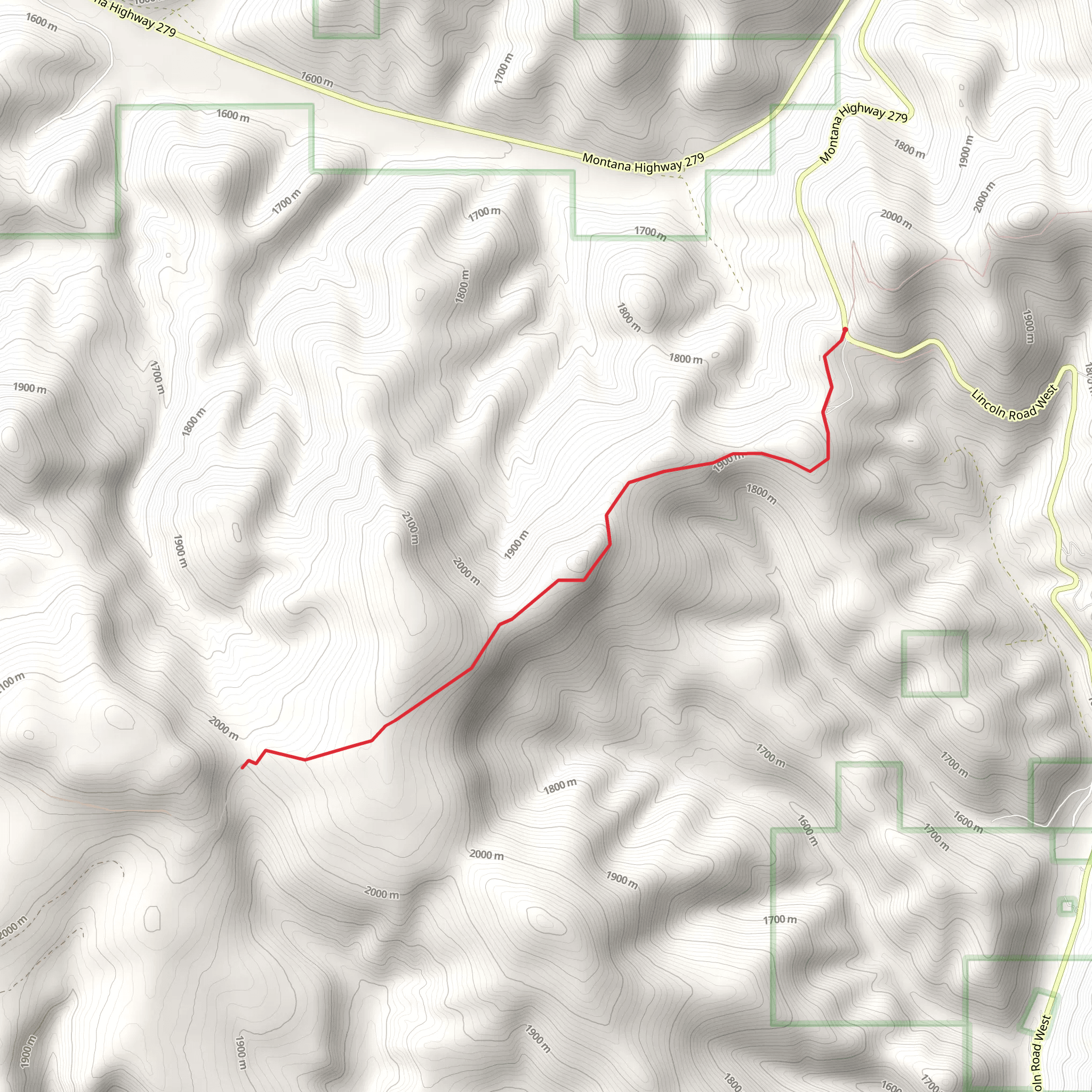 Flesher Pass - CDT mobile static map