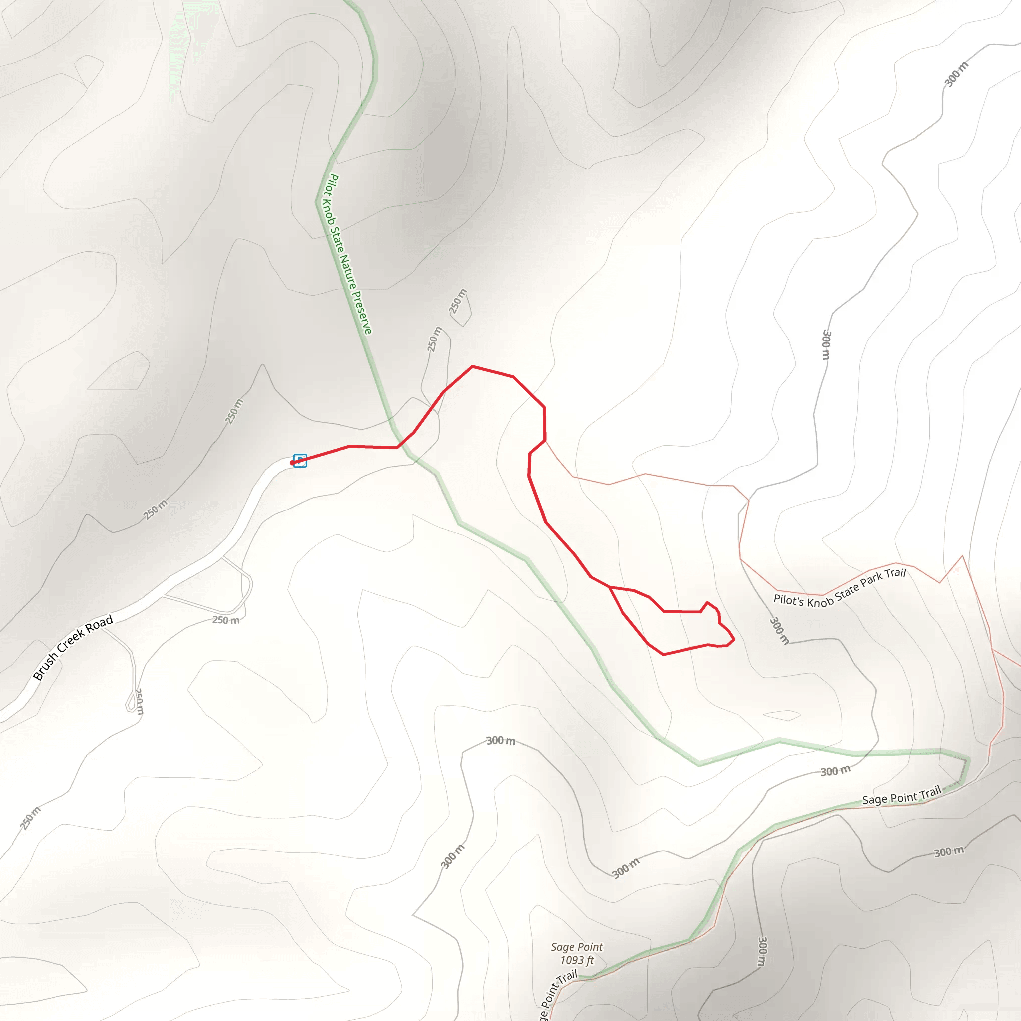 Brush Creek Road Loop mobile static map