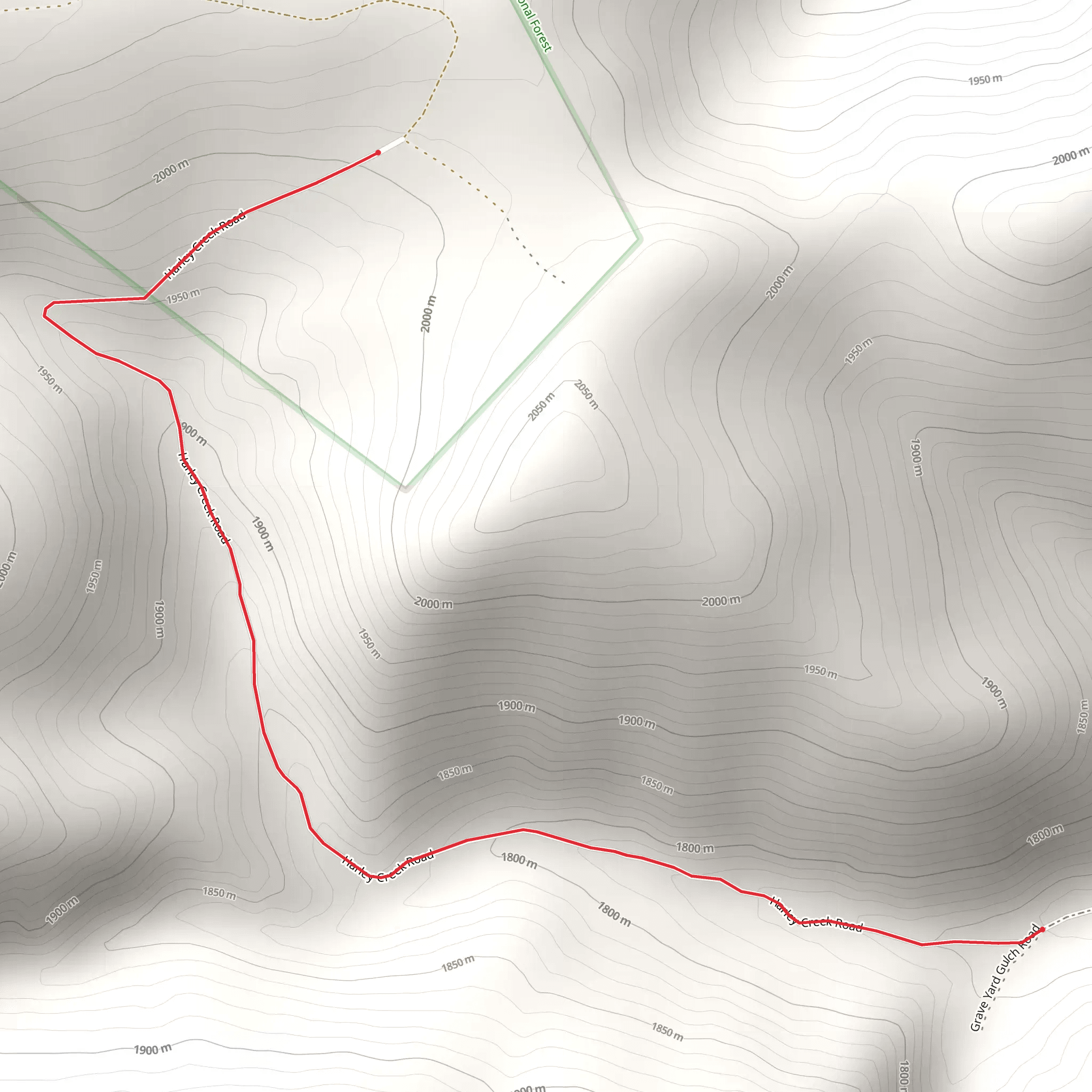 Harley Creek Trail mobile static map