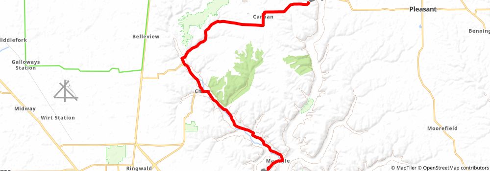 American Discovery Trail South Route stage 92 Map
