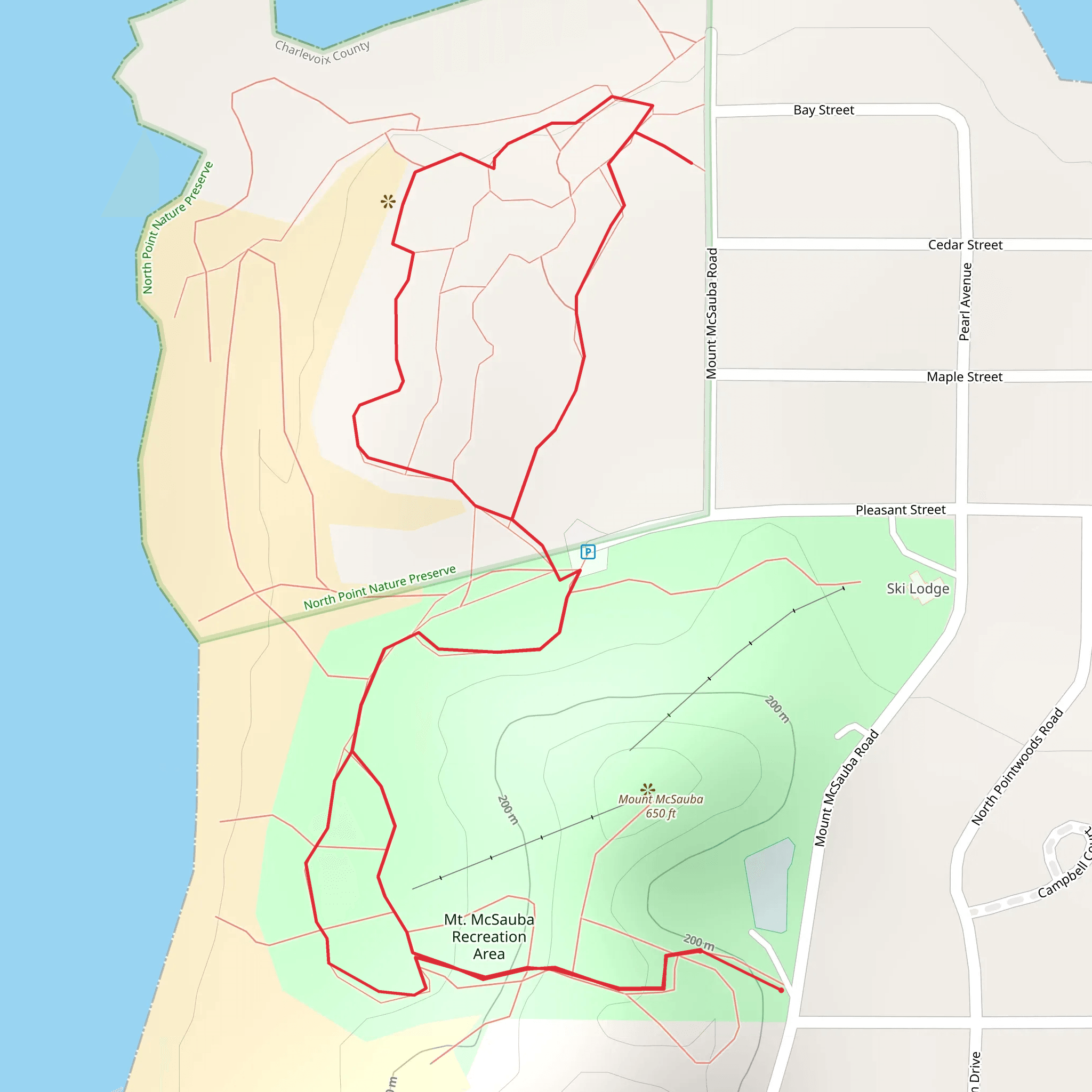Mount McSauba Recreation Area Loop mobile static map