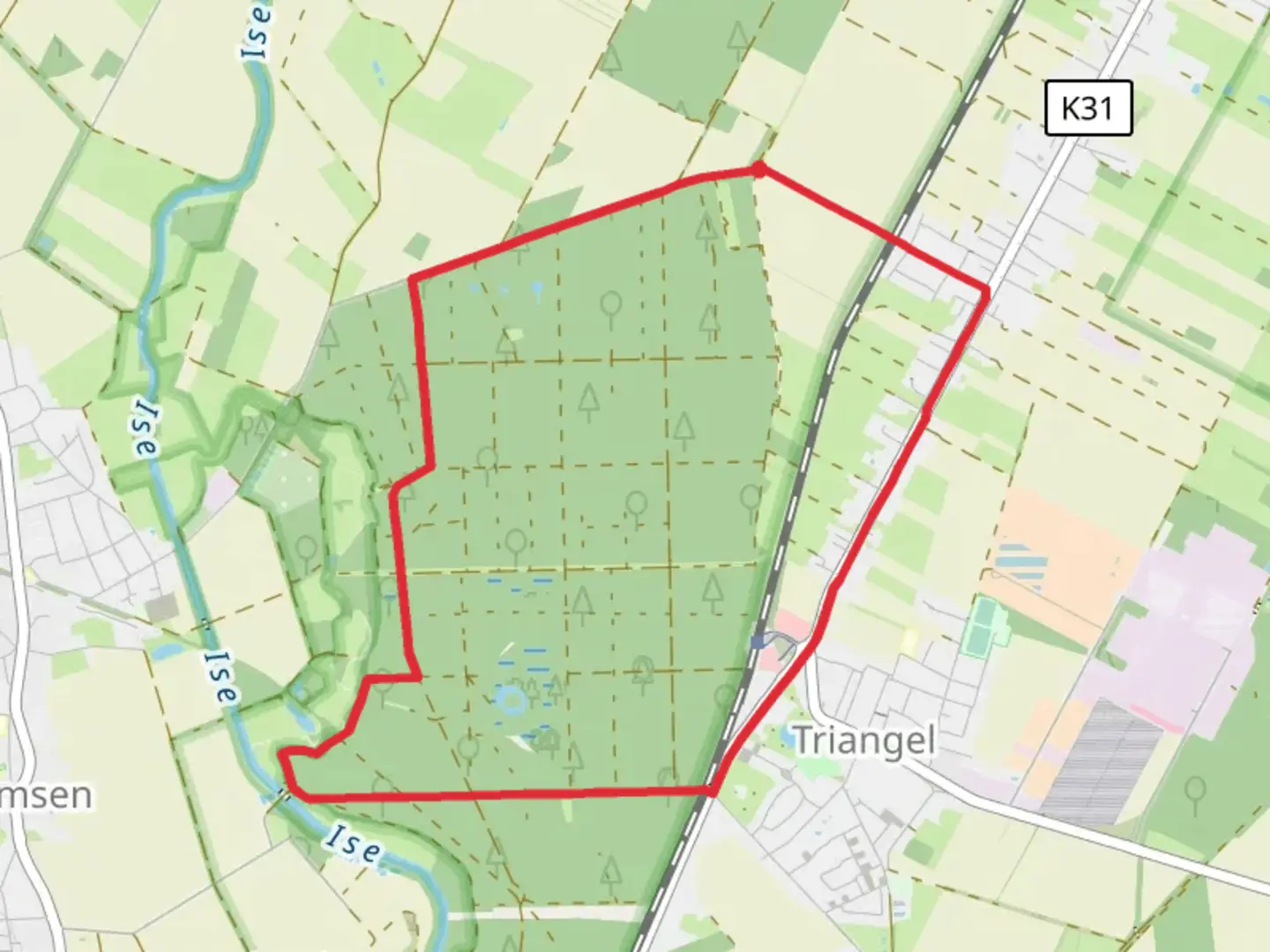 An image depicting the trail Dorfstraße and Gamser Weg Loop and its surrounding area.