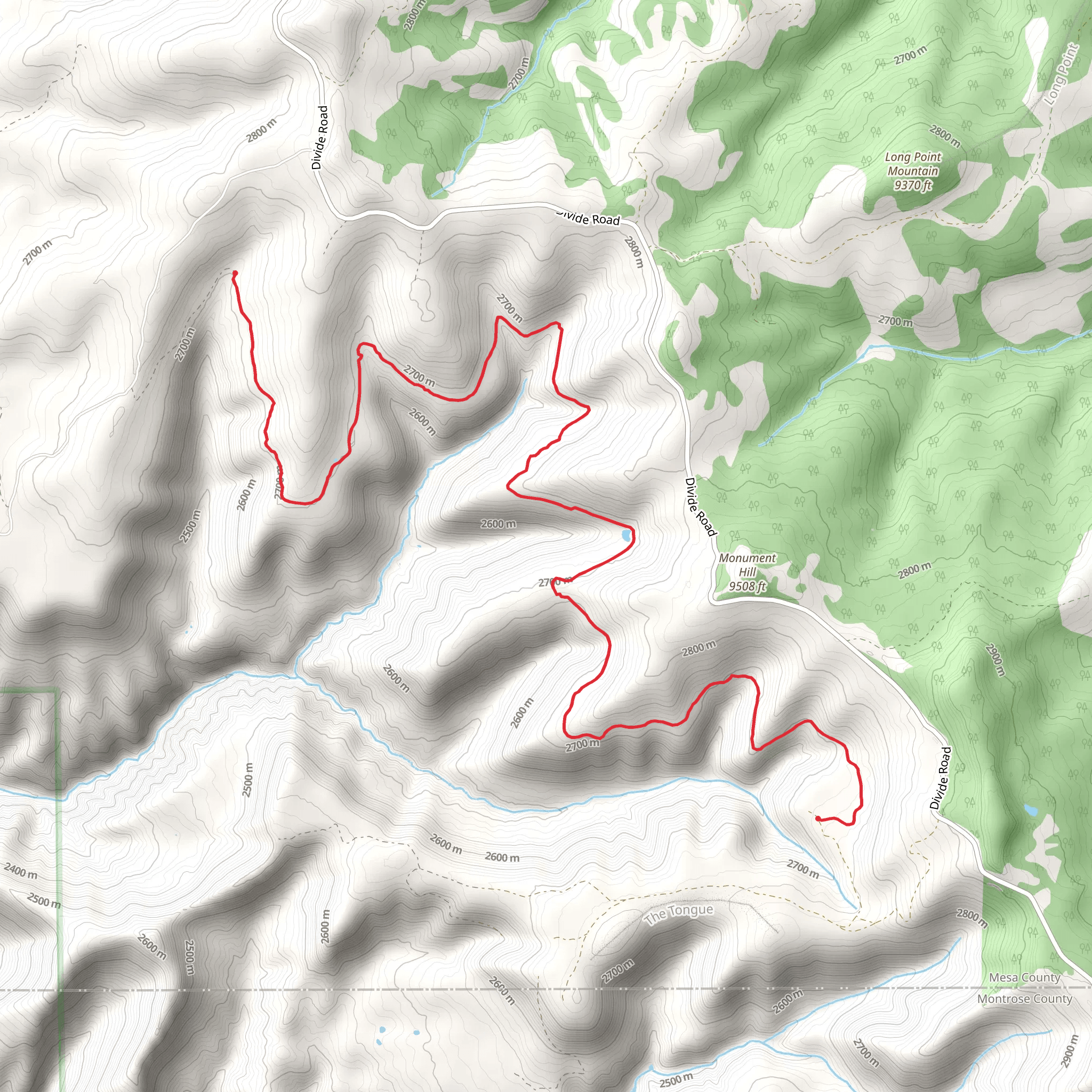 Upper Bench Trail mobile static map