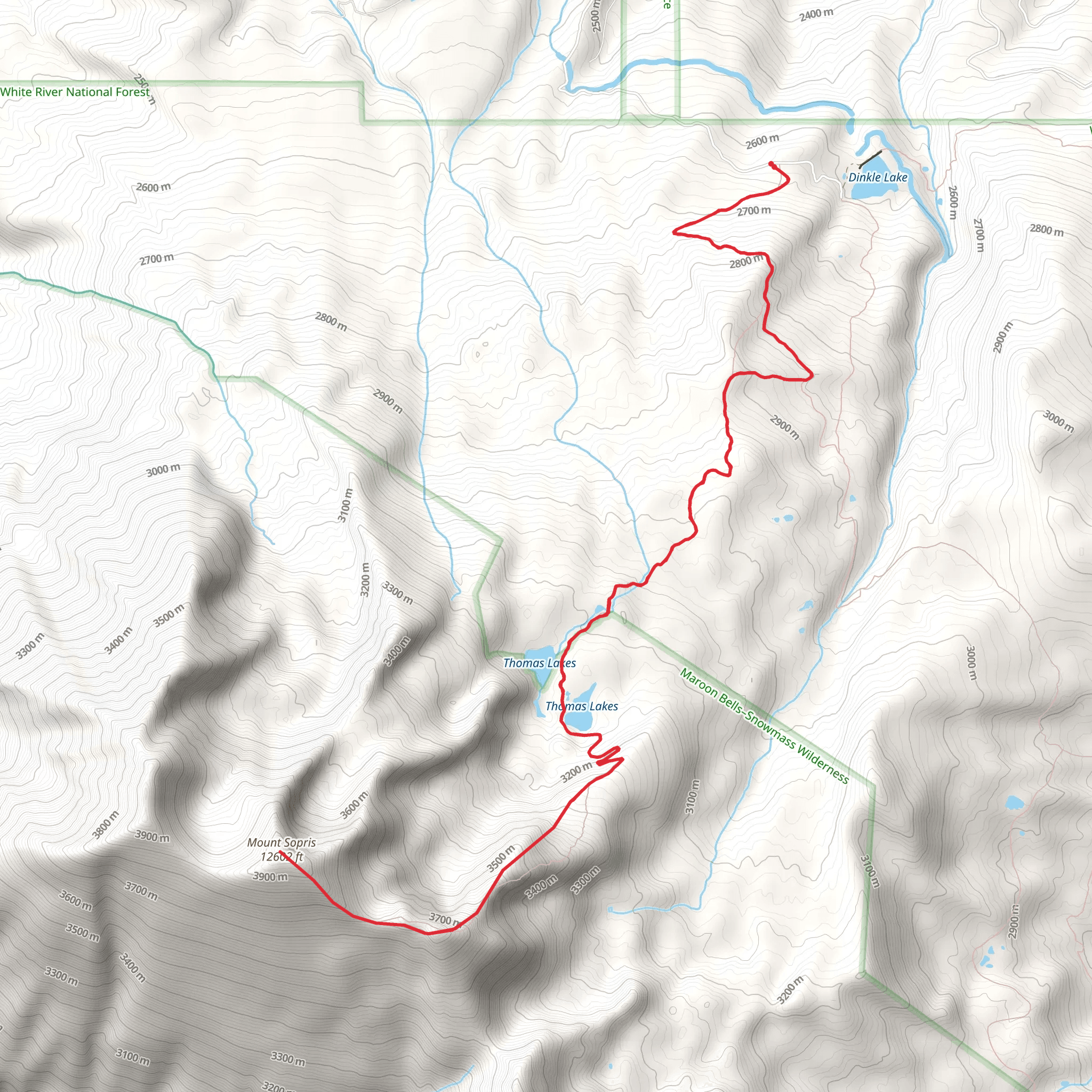 Mount Sopris Trail mobile static map