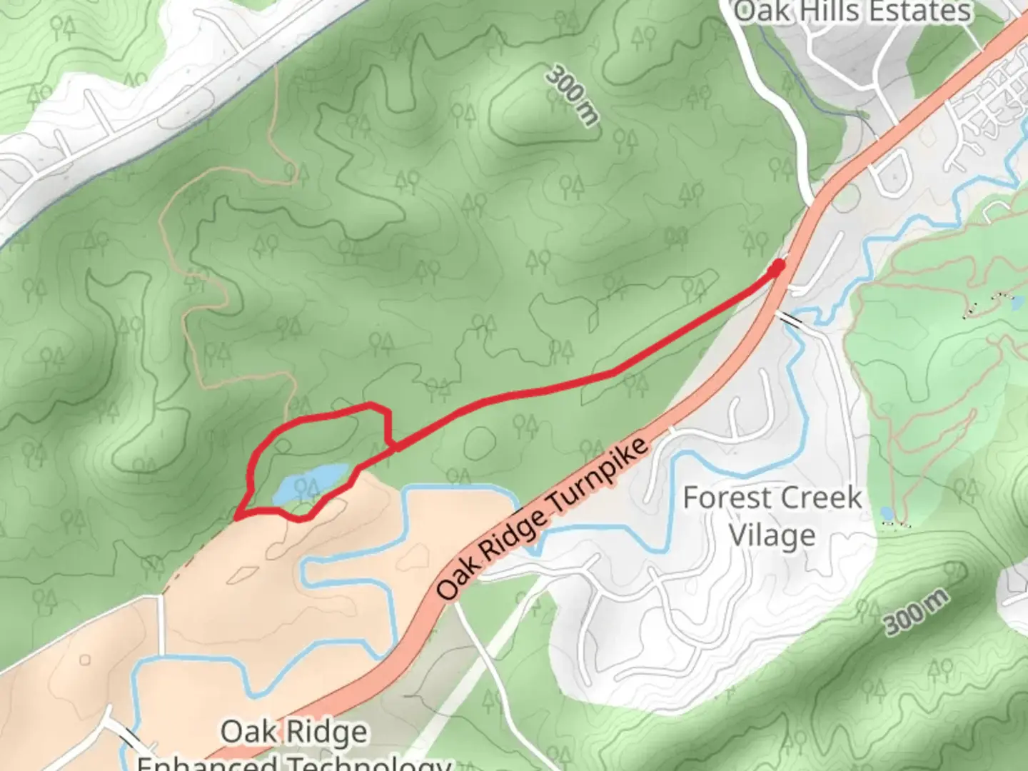 An image depicting the trail The Quarry Loop and its surrounding area.