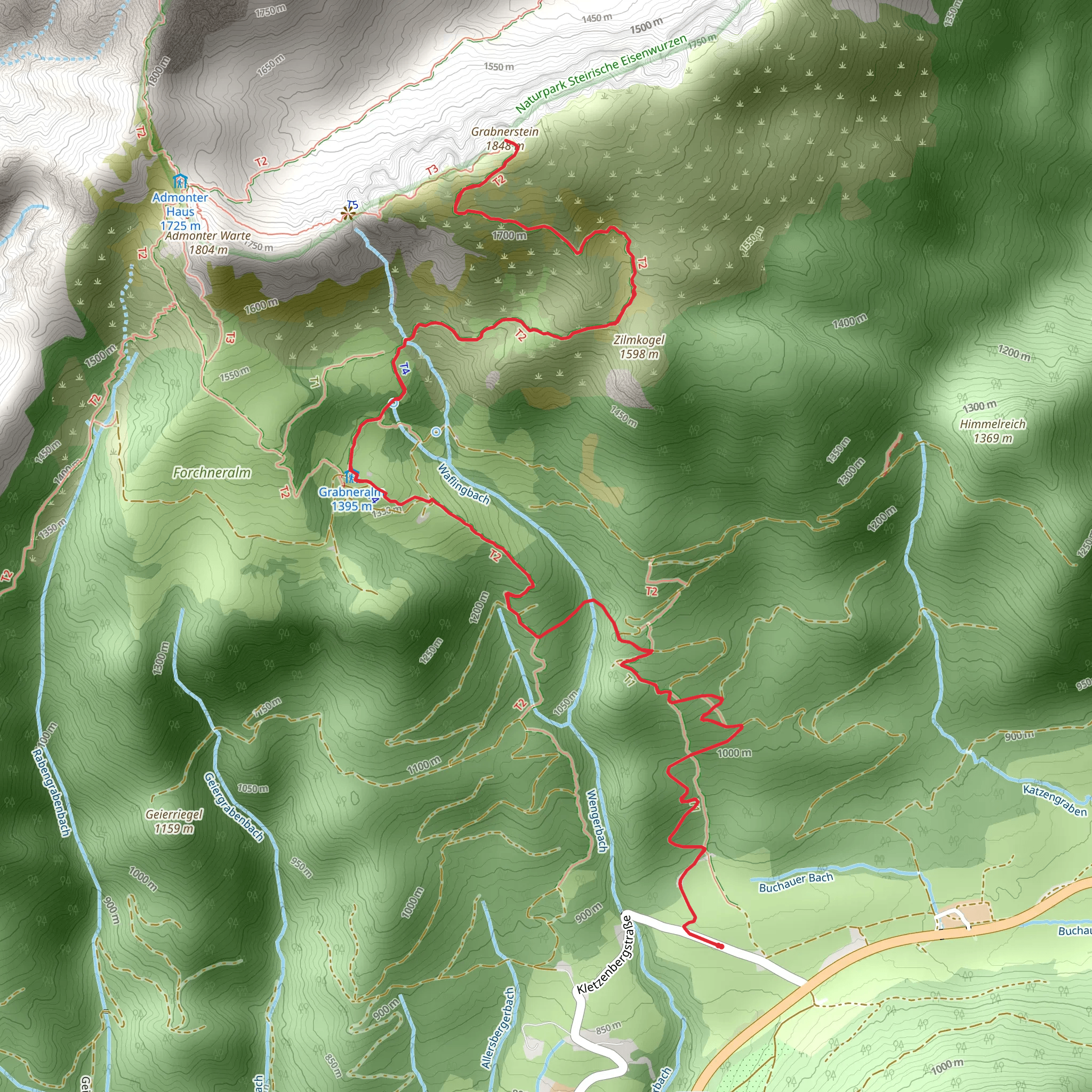 Almlehrpfad Grabnerstein mobile static map