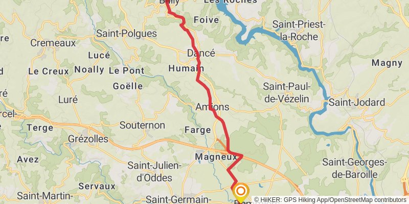Chemin de Cluny stage 9 Map