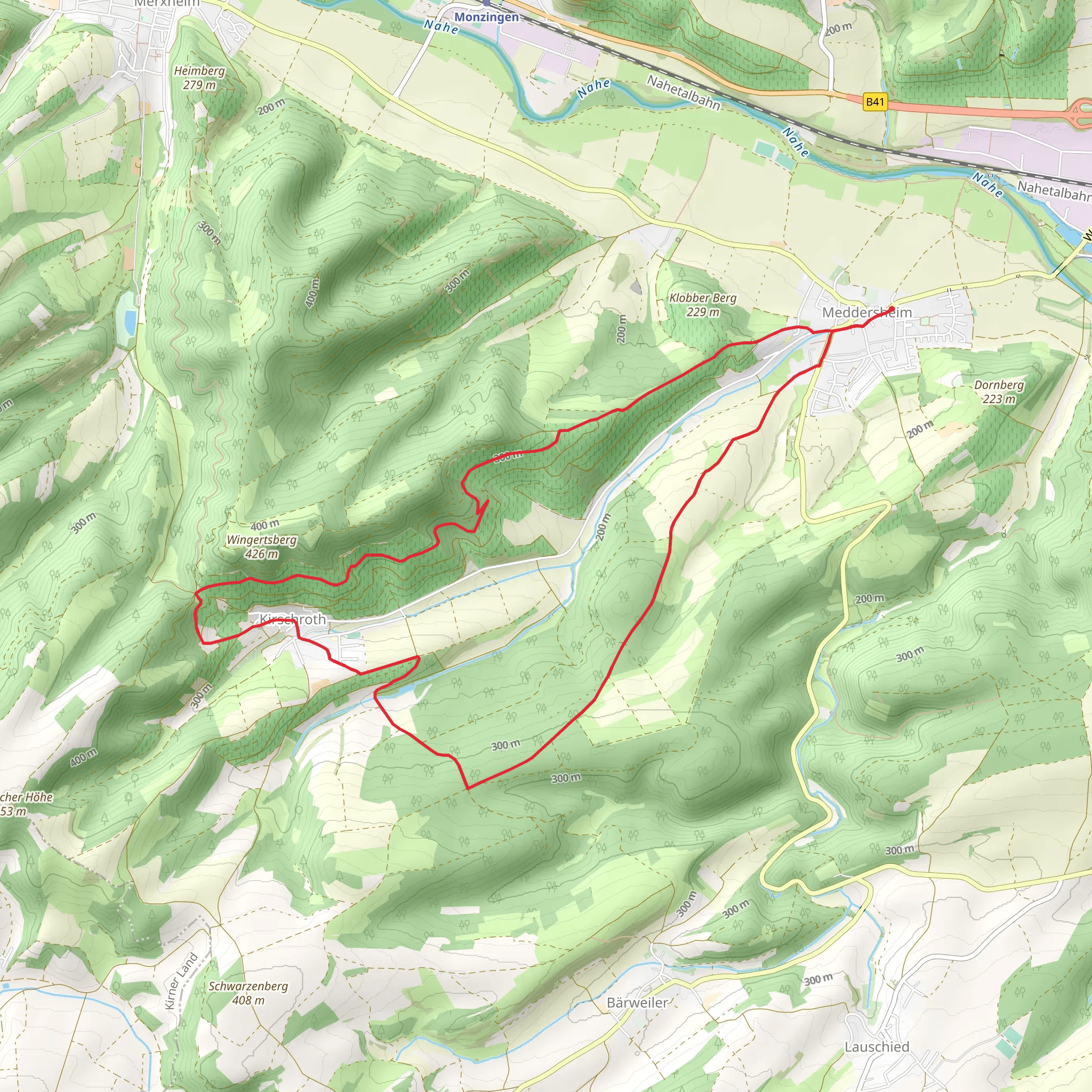 Wingertsberg Loop mobile static map