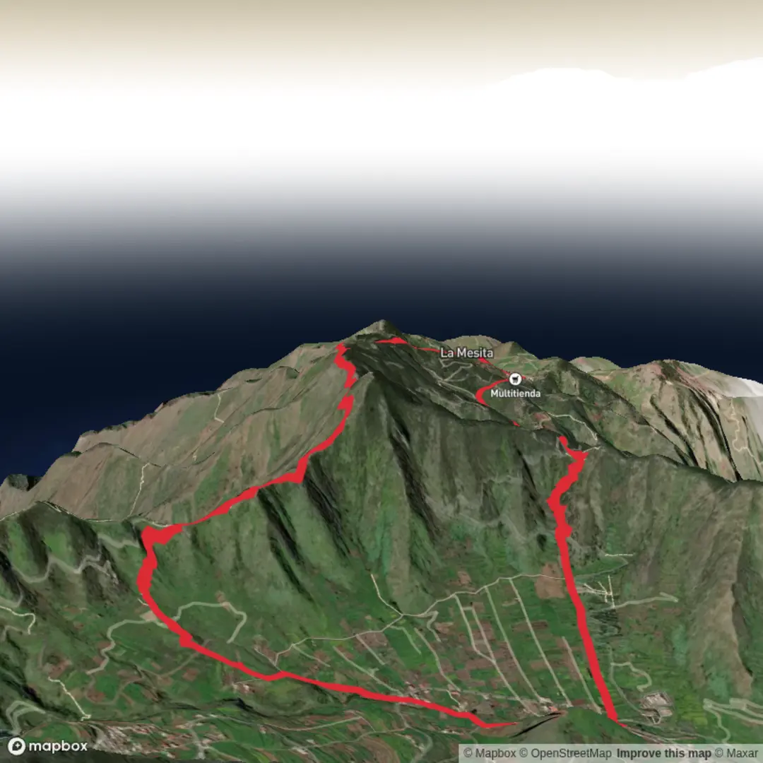 An image depicting the trail Teno Alto and its surrounding area.