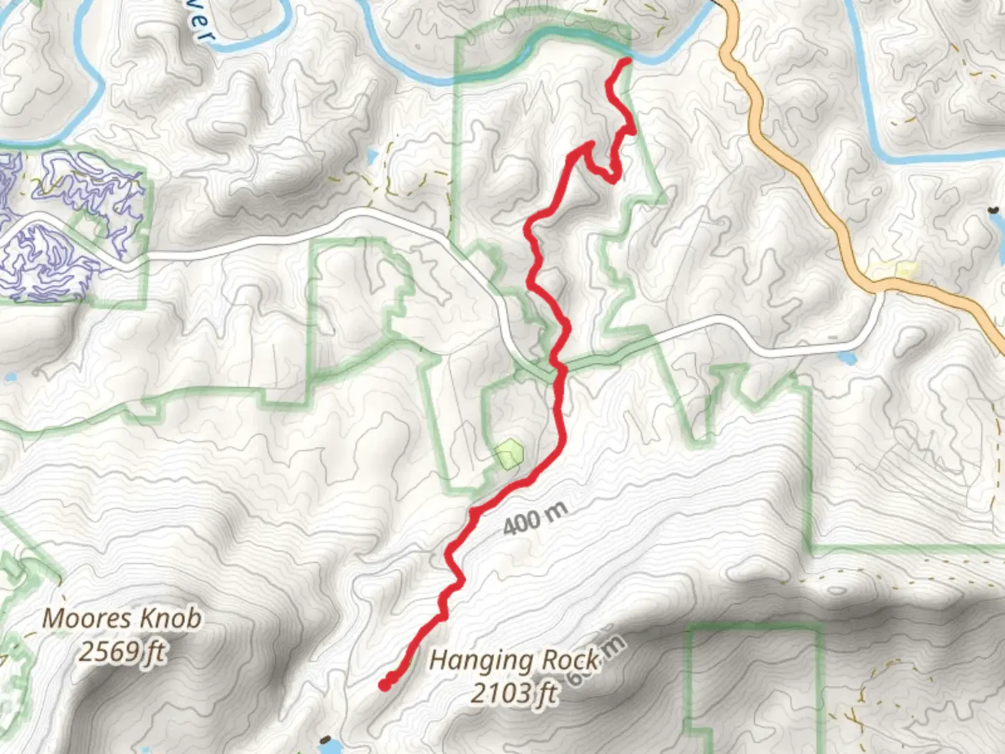 An image depicting the trail Dan River via Indian Creek Trail and its surrounding area.