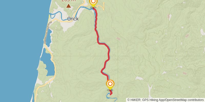Redwood Creek Trail stage 2 Map
