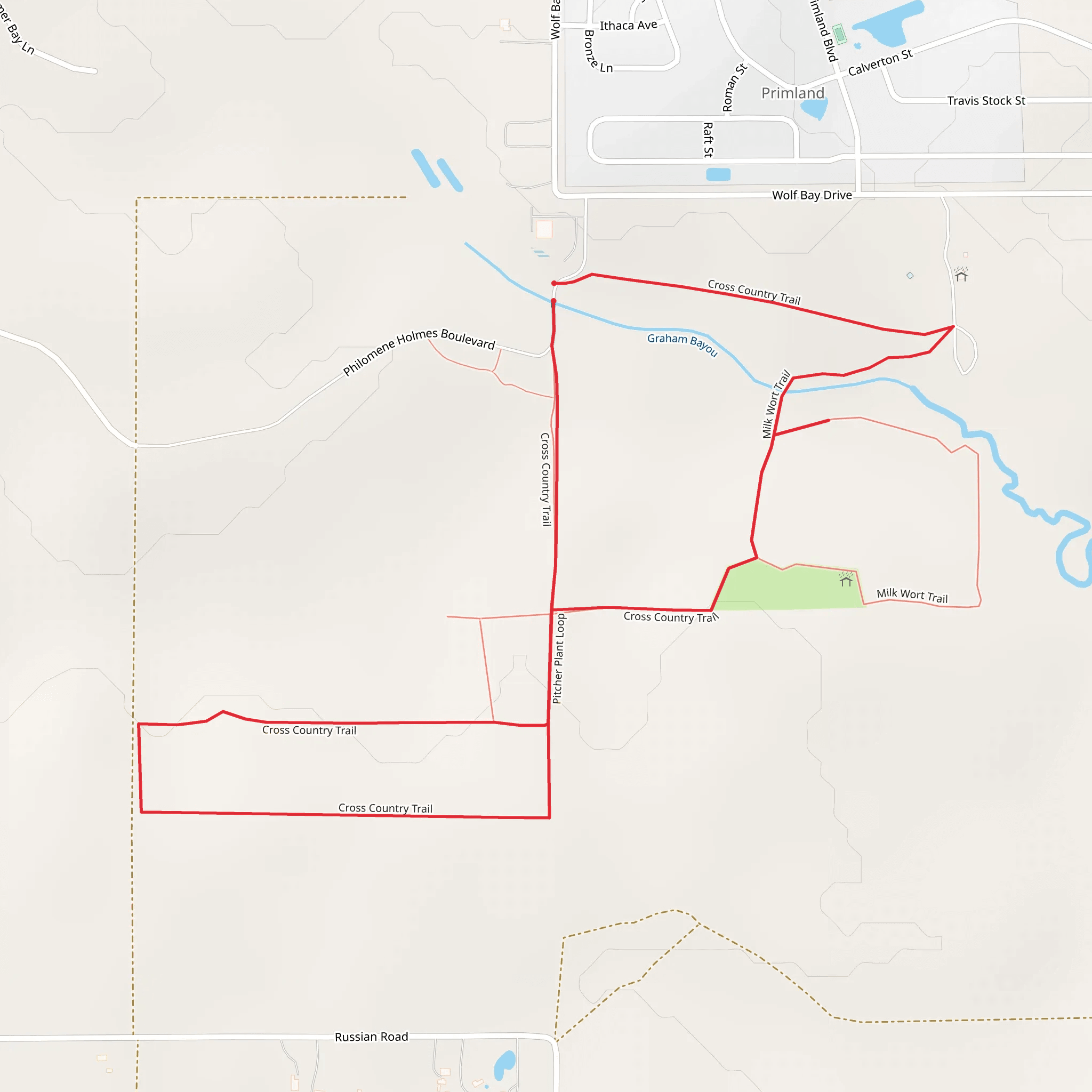 Cross Country Loop Trail mobile static map