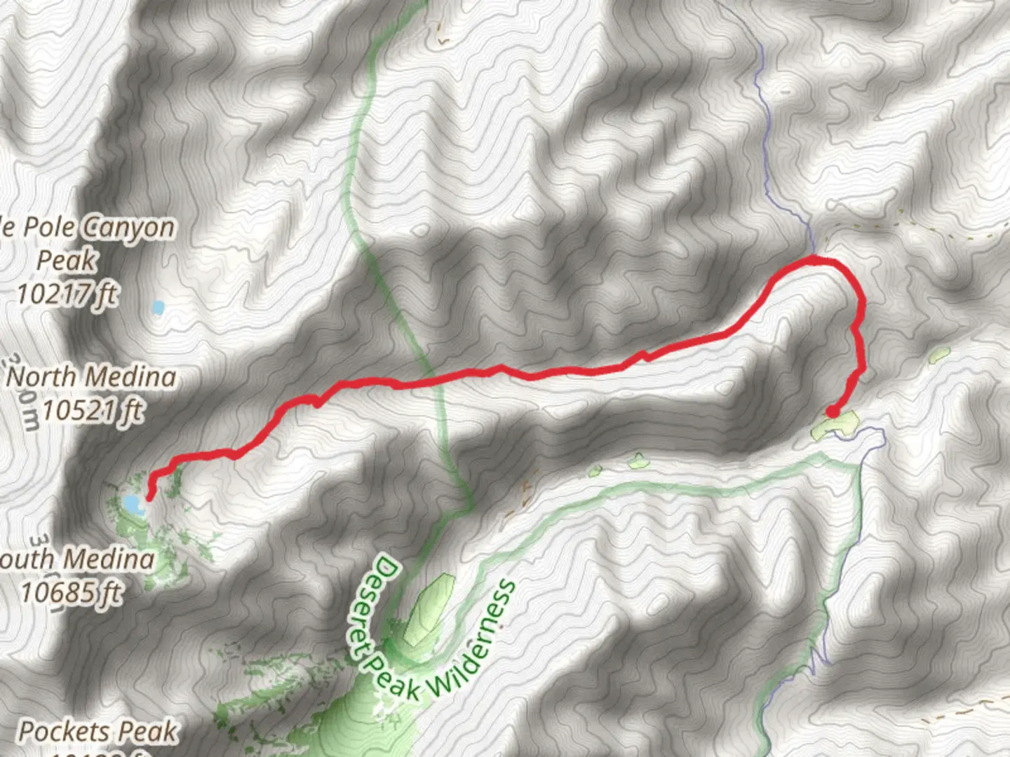 An image depicting the trail Mining Fork Trail and its surrounding area.
