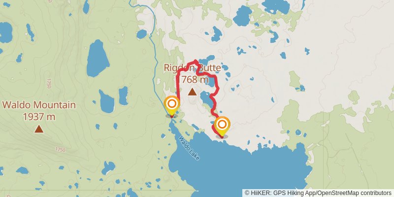 Waldo Lake Loop alt 1 Map