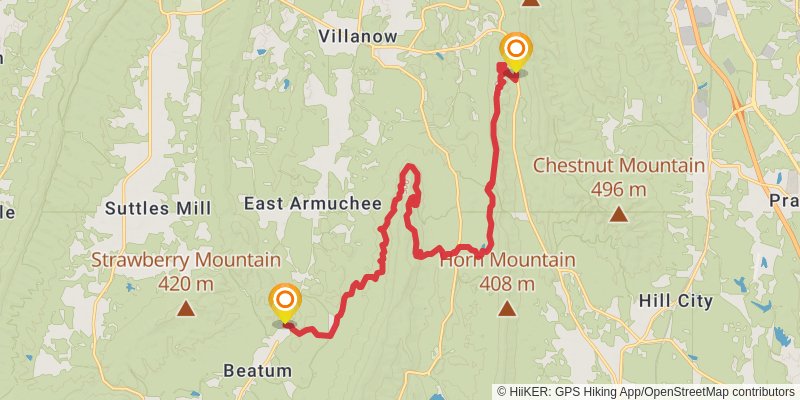Pinhoti Trail stage 23 Map