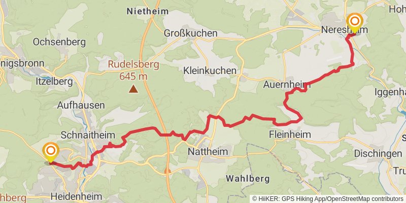 Albschäferweg stage 6 Map