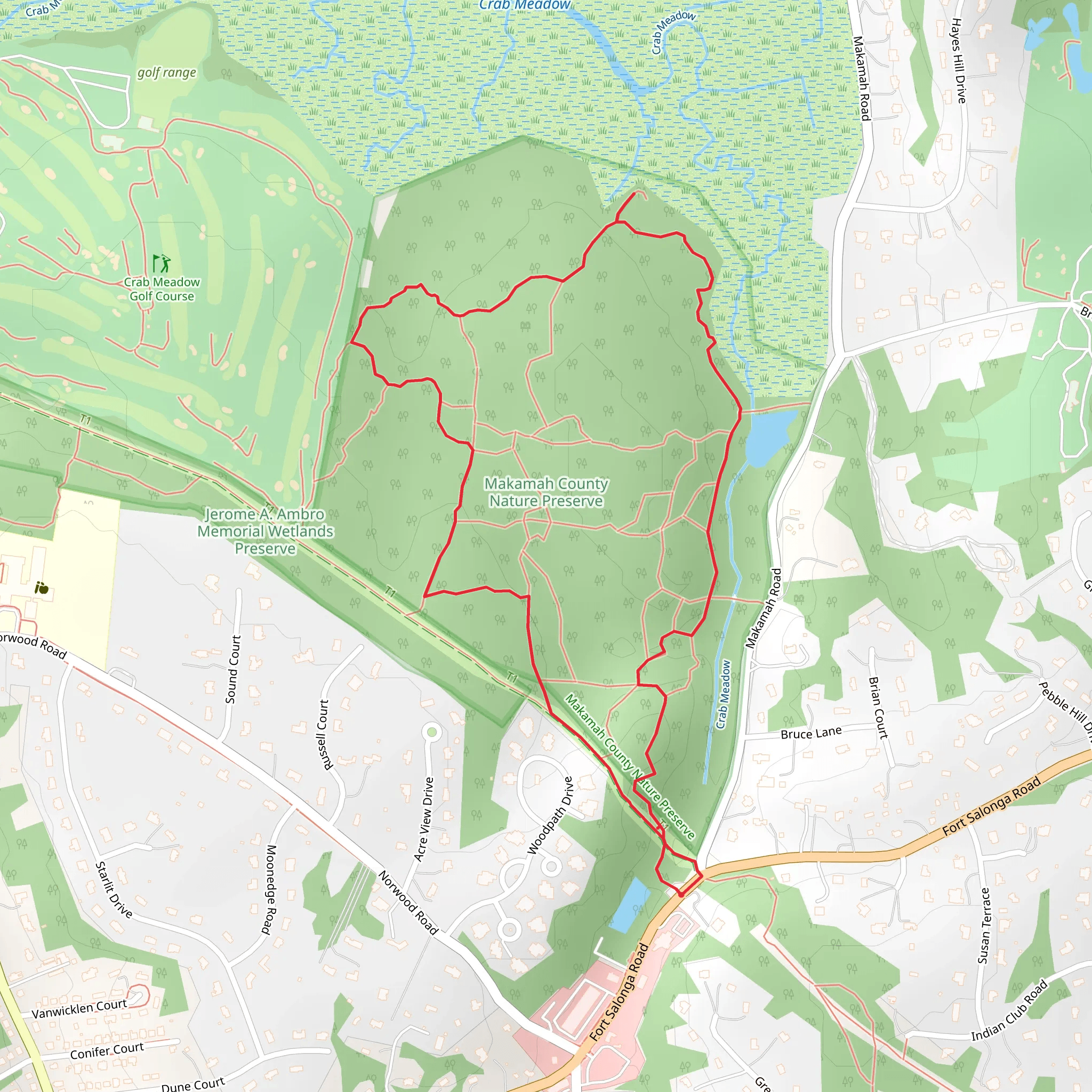 Crab Meadow Loop Trail mobile static map