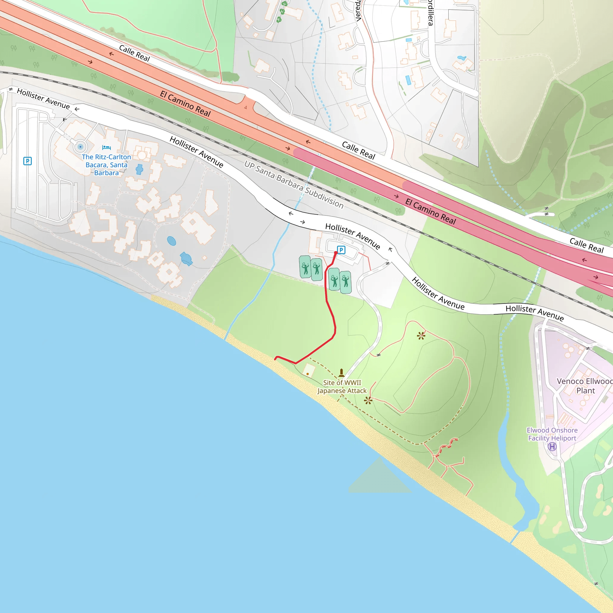 Hollister Avenue mobile static map