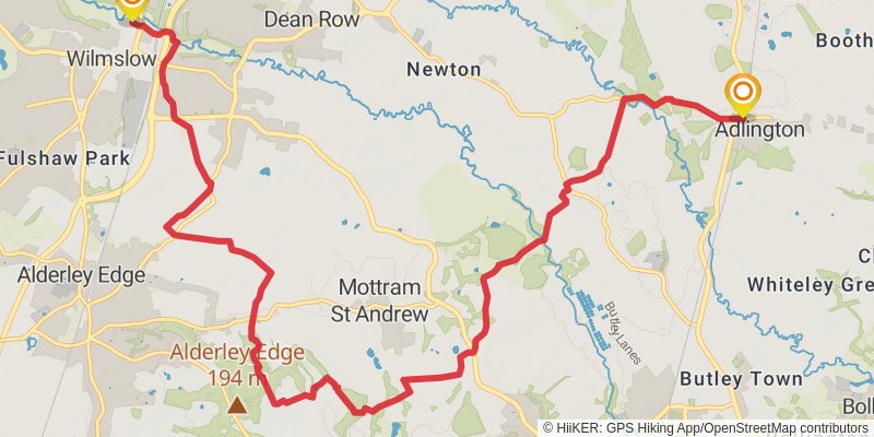 North Cheshire Way stage 5 Map