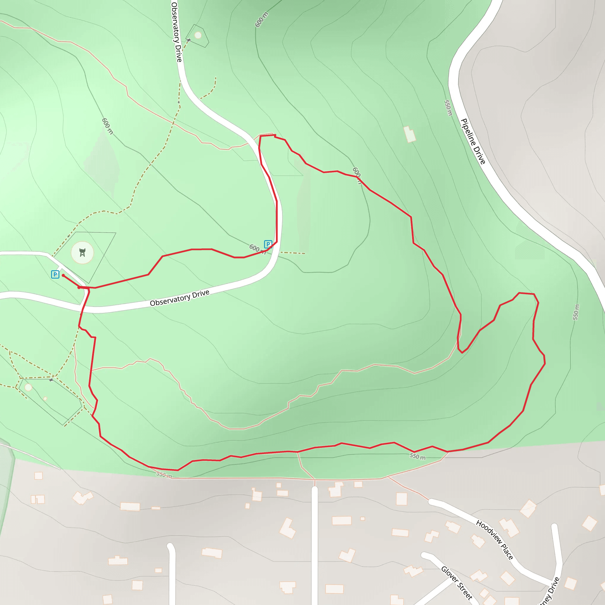 Observatory Hill Loop mobile static map