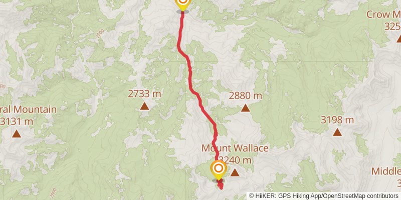 Wallace Pass Trail stage 2 Map
