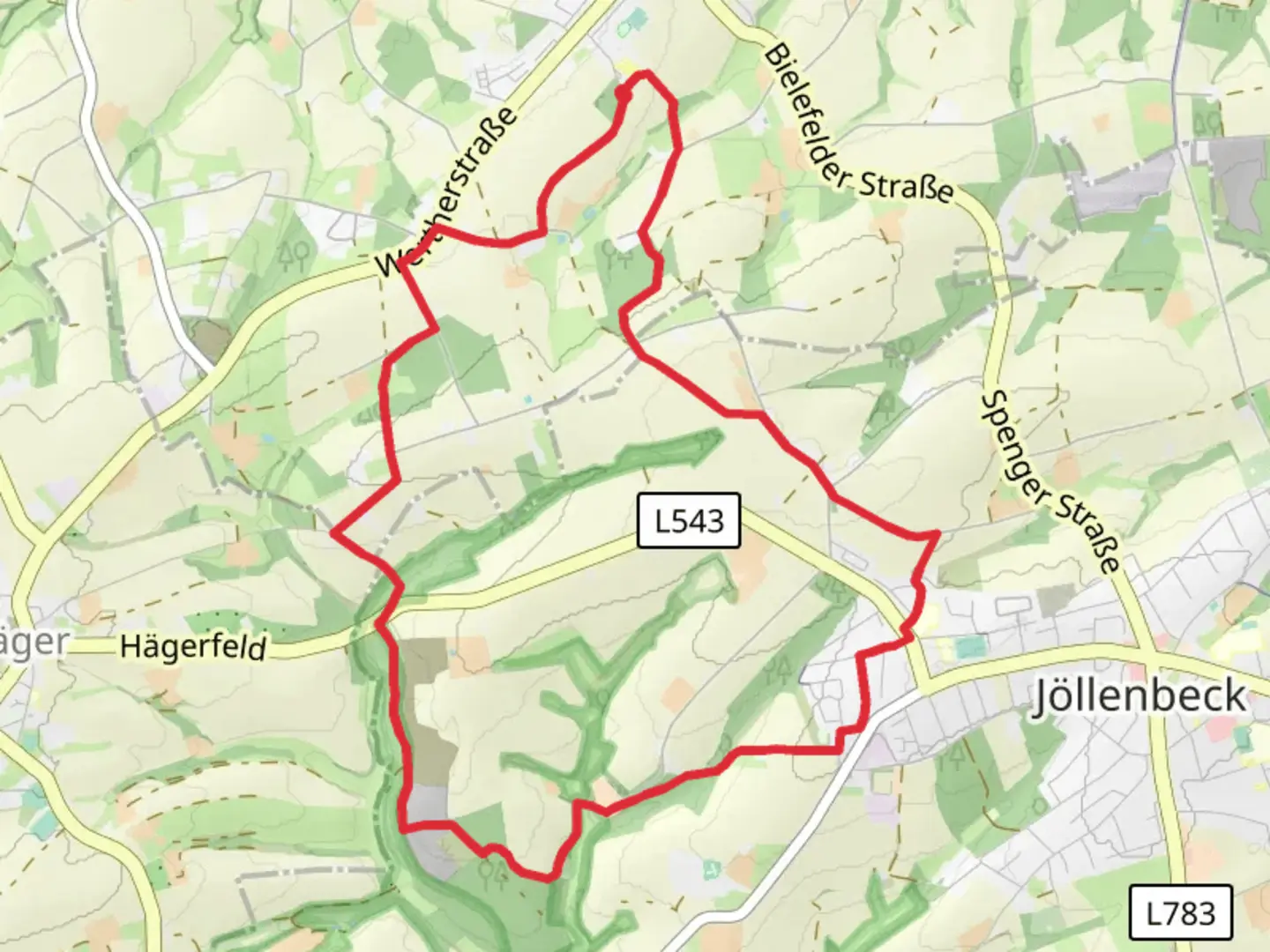 An image depicting the trail Joellenbeck Loop and its surrounding area.