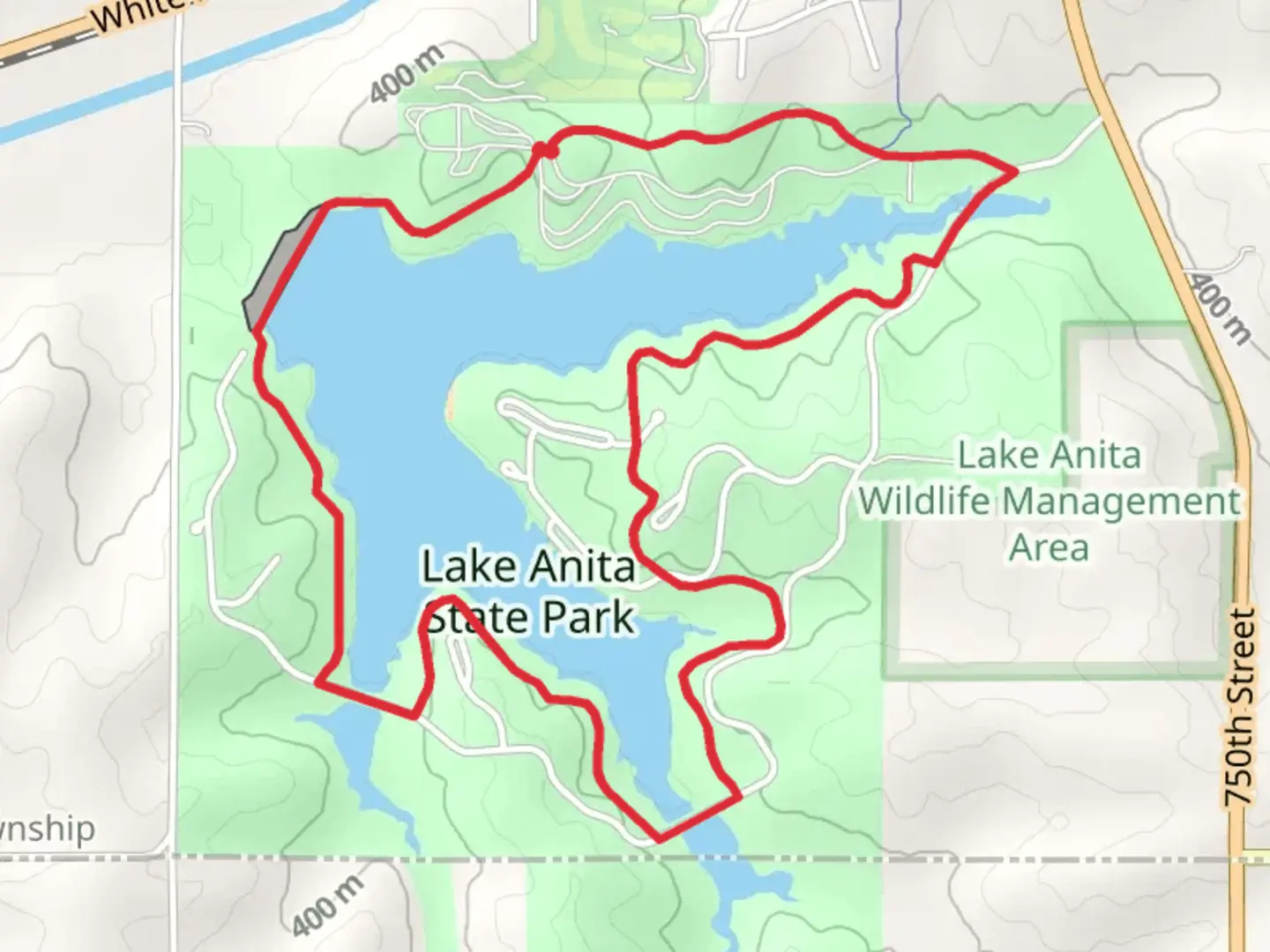 An image depicting the trail Lake Anita Loop and its surrounding area.