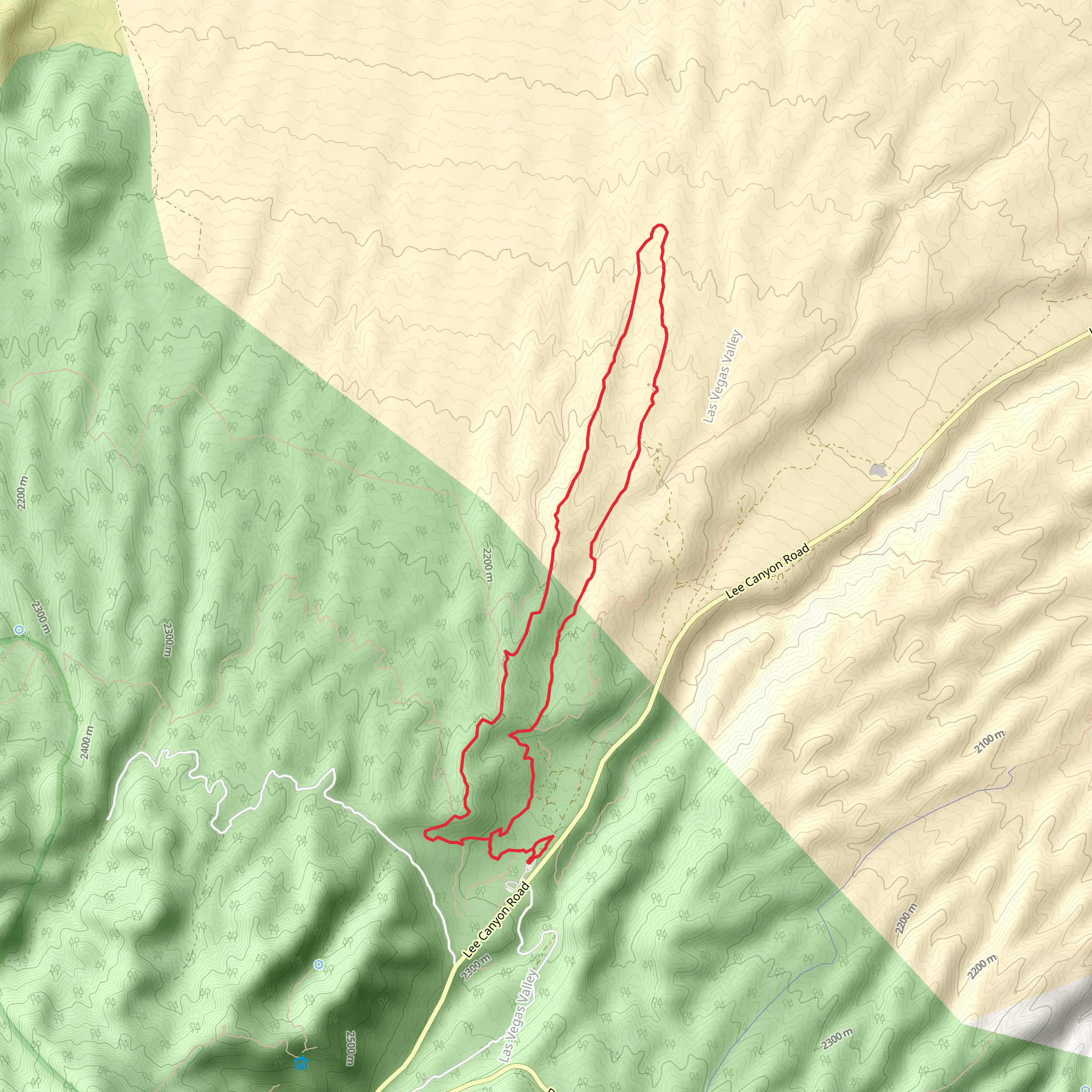 Blue, Green and Pinyon Pine Loop mobile static map